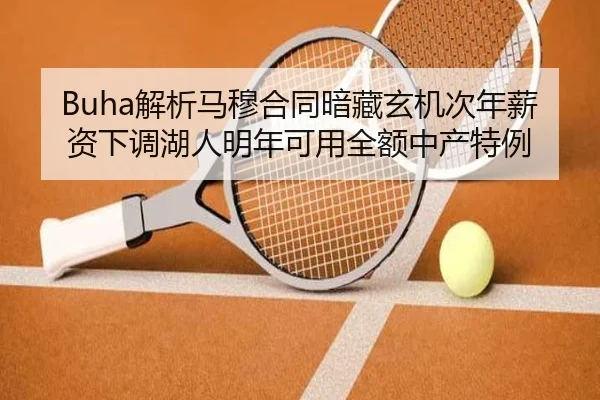 Buha解析马穆合同暗藏玄机次年薪资下调湖人明年可用全额中产特例